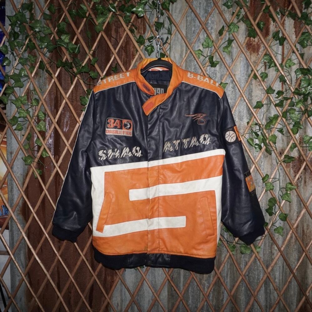 Kids Orange & Black Graphic Sports Jacket